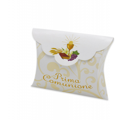 Scatolina portaconfetti Comunione carta - 10 x 8 x 3 cm - conf.25 pezzi - Big Party - 81601 - DMwebShop