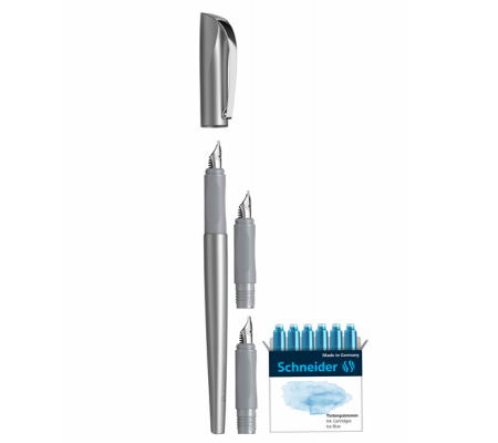 Set penna stilografica Callissima - 3 punte intercambiabili incluse - fusto antarcite - Schneider - P143812 - 4004675157775 - DMwebShop