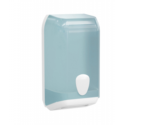 Dispenser carta igienica interfogliata - 307 x 133 x 158 mm - bianco-azzurro - Mar Plast - A62001EM - 8020090099472 - DMwebShop