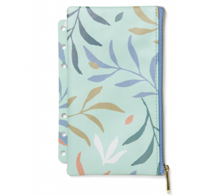 Pochette Botanical - per organiser - con zip - f.to A5 - Personal - menta - Filofax - 132817 - 5059145482955 - DMwebShop