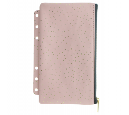 Pochette Confetti - per organiser - con zip - f.to A5 - Personal - rosa - Filofax - 132709 - 5059145462490 - DMwebShop