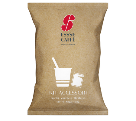 Serving kit - 50 bicchierini + 50 bustine zucchero + 50 palettine - Essse Caffe' - PF 2014 - DMwebShop