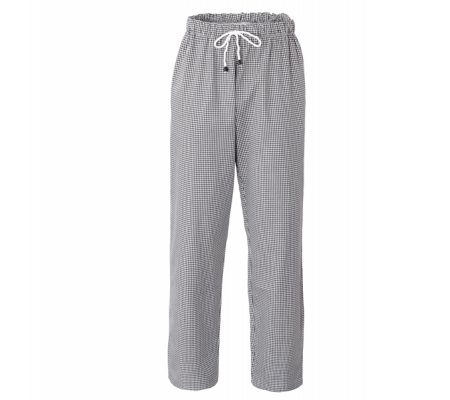 Pantalone da cuoco Plutone - taglia M - bianco-quadretti neri - Giblor's - Q8P00195-Q32-M - 8056149338155 - DMwebShop