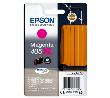 Cartuccia originale inchiostro - magenta - 405XL - 1100 pagine - Epson - C13T05H34010 - 8715946672212 - DMwebShop