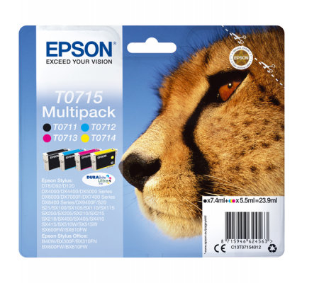 Multipack Cartucce Originale - T0715 - Confezione 4 cartucce - Epson - C13T07154012 - 8715946624563 - DMwebShop