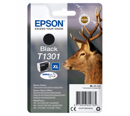 Cartuccia originale inchiostro - nero - Epson T1301 - 25,4 ml - Epson - C13T13014012 - 8715946624785 - DMwebShop