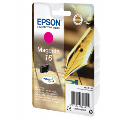 Cartuccia originale inchiostro - magenta - Epson 16 - 3,1 ml - Epson - C13T16234012 - 8715946624921 - DMwebShop