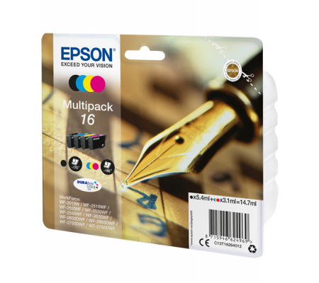 Multipack Cartucce Originale - Epson 16 - Confezione 4 cartucce - Epson - C13T16264012 - 8715946624969 - DMwebShop