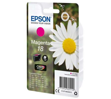 Cartuccia originale inchiostro - magenta - Epson 18 - 3,3 ml - Epson - C13T18034012 - 8715946625140 - DMwebShop