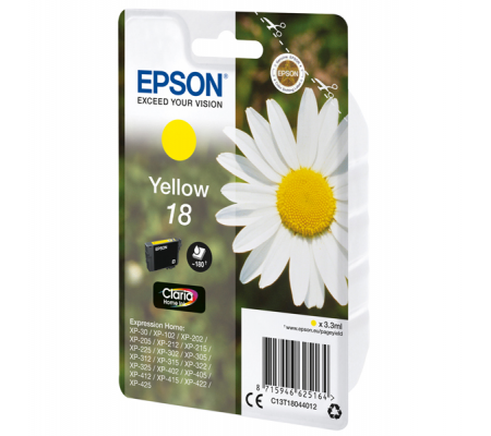 Cartuccia originale inchiostro - giallo - Epson 18 - 3,3 ml - Epson - C13T18044012 - 8715946625164 - DMwebShop