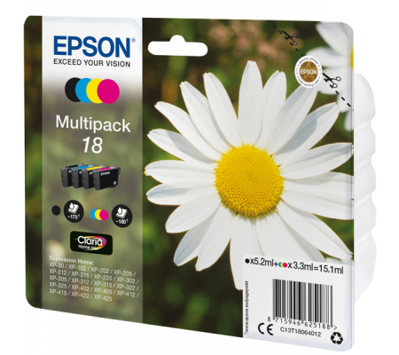 Multipack Cartucce Originale - Epson 18 - Confezione 4 cartucce - Epson - C13T18064012 - 8715946625188 - DMwebShop