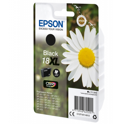 Cartuccia originale inchiostro - nero - Epson 18XL - 11,5 ml - Epson - C13T18114012 - 8715946625201 - DMwebShop