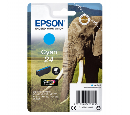 Cartuccia originale inchiostro - ciano - Epson 24 - 4,6 ml - Epson - C13T24224012 - 8715946625324 - DMwebShop