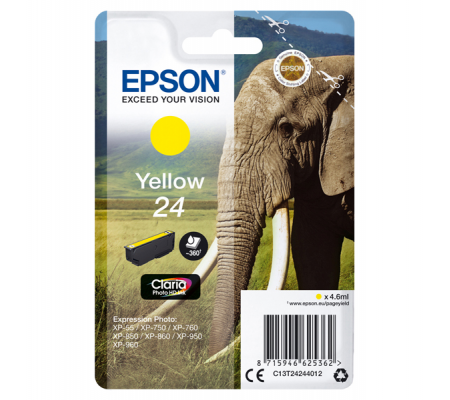 Cartuccia originale inchiostro - giallo - Epson 24 - 4,6 ml - Epson - C13T24244012 - 8715946625362 - DMwebShop