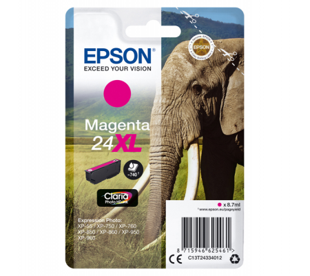 Cartuccia originale inchiostro - magenta - Epson 24XL - 8,7 ml - Epson - C13T24334012 - 8715946625461 - DMwebShop