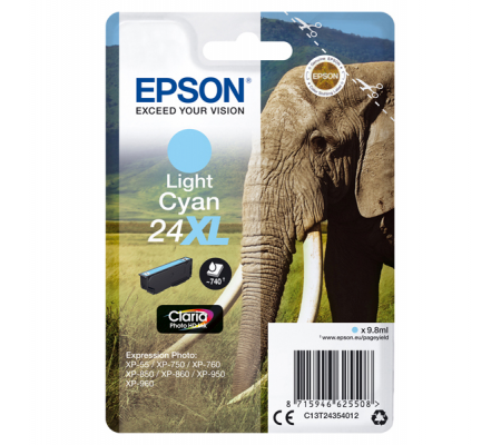 Cartuccia originale inchiostro - ciano chiaro - Epson 24XL - 9,8 ml - Epson - C13T24354012 - 8715946625515 - DMwebShop