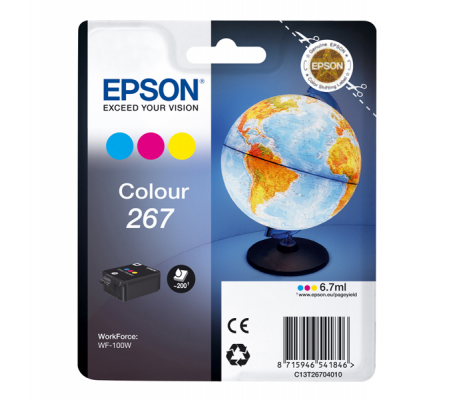 Cartuccia ink - 267 - C-M-Y - 6,7 ml - Epson - C13T26704010 - 8715946541846 - DMwebShop