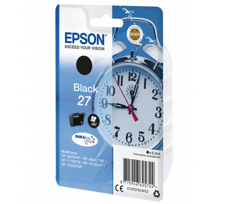 Cartuccia originale inchiostro - nero - Epson 27 - 6,2 ml - Epson - C13T27014012 - 8715946625744 - DMwebShop