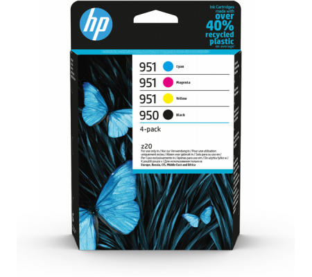 Multipack Cartucce Originale - HP 950 - HP 951 - Confezione 4 cartucce - Hp - 6ZC65AE - 195122139919 - DMwebShop