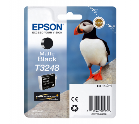 Cartuccia originale inchiostro - nero opaco - Epson T3248 - 14 ml - Epson - C13T32484010 - 8715946600932 - DMwebShop