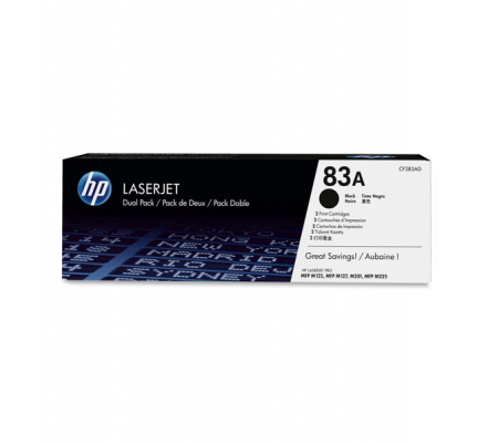 Confezione 2 Toner - 83A - nero - 1500 pagine cad - Hp - CF283AD - 888793635179 - DMwebShop