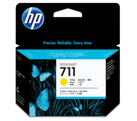 Multipack Cartucce Originale - giallo - HP 711 - 29 ml cad - Confezione 3 cartucce ink - Hp - CZ136A - 886112841195 - DMwebShop