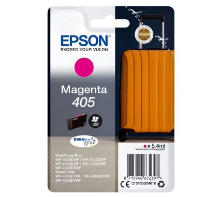 Cartuccia originale inchiostro - magenta - 405  - 300 pagine - Epson - C13T05G34010 - 8715946672397 - DMwebShop