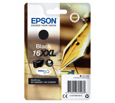 Cartuccia originale inchiostro - nero - Epson 16XXL - 21,6 ml - Epson - C13T16814012 - 8715946625089 - DMwebShop