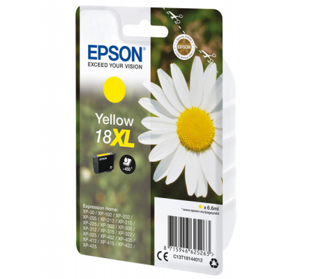 Cartuccia originale inchiostro - giallo - Epson 18XL - 6,6 ml - Epson - C13T18144012 - 8715946625263 - DMwebShop