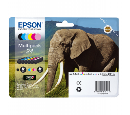 Multipack Cartucce Originale - Epson 24 - Confezione 6 cartucce - Epson - C13T24284012 - C13T24284011 - 8715946615141 - DMwebShop