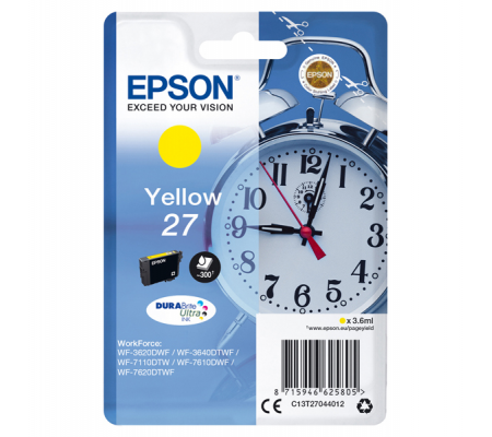 Cartuccia originale inchiostro - giallo - Epson 27 - 3,6 ml - Epson - C13T27044012 - 8715946625805 - DMwebShop