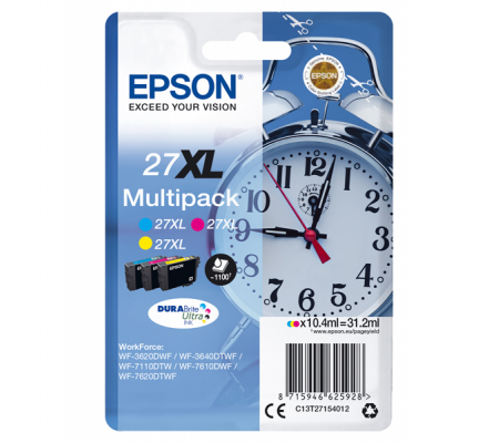 Multipack Cartucce Originale - Epson 27XL - Confezione 3 cartucce - Epson - C13T27154012 - 8715946625928 - DMwebShop