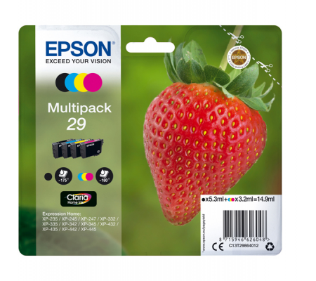 Multipack Cartucce Originale - Epson 29 - Confezione 4 cartucce - Epson - C13T29864012 - 8715946626048 - DMwebShop