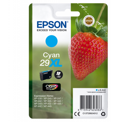 Cartuccia originale inchiostro - ciano - Epson 29XL - 6,4 ml - Epson - C13T29924012 - 8715946626086 - DMwebShop