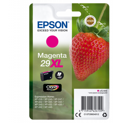 Cartuccia originale inchiostro - magenta - Epson 29XL - 6,4 ml - Epson - C13T29934012 - 8715946626109 - DMwebShop