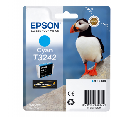 Cartuccia originale inchiostro - ciano - Epson T3242 - 14 ml - Epson - C13T32424010 - 8715946600895 - DMwebShop