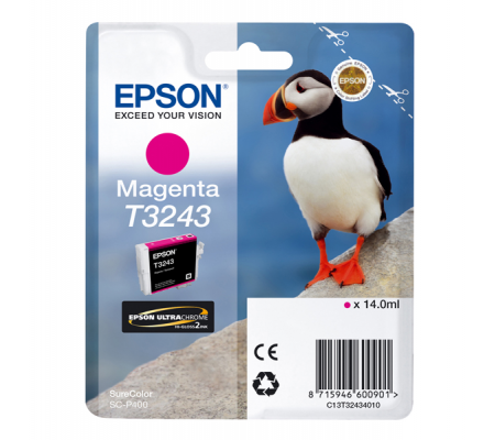 Cartuccia originale inchiostro - magenta - Epson T3243 - 14 ml - Epson - C13T32434010 - 8715946600901 - DMwebShop