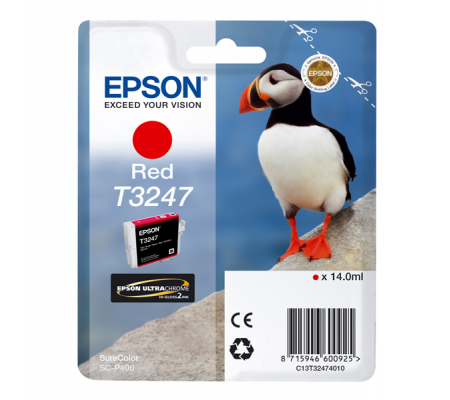 Cartuccia originale inchiostro - rosso - Epson T3247 - 14 ml - Epson - C13T32474010 - 8715946600925 - DMwebShop