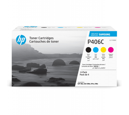 Multipack 4 Toner - C-M-Y-K - CLTP406C-ELS - Hp-Samsung - SU375A - 8806085816572 - DMwebShop