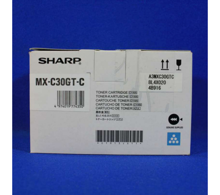 Toner - ciano - 6000 pagine - Sharp - MXC30GTC - 4974019774350 - DMwebShop