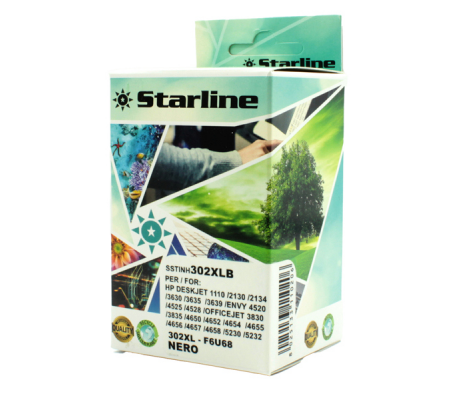 Cartuccia ink - nero - per Hp - ad alta capacita' Hp - 302XL - F6U68AE - Starline - JRHP302XLB - 8025133110206 - DMwebShop