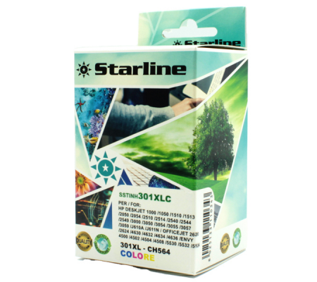 Cartuccia Ink - per Hp - C-M-Y - CH564EE - 301XL - 6 ml - Starline - JRHP301XLC - 8025133110343 - DMwebShop