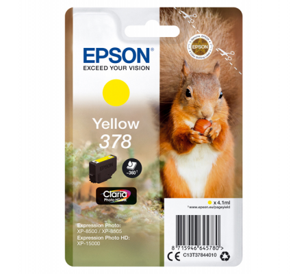 Cartuccia ink - 378 - giallo - 360 pagine - Epson - C13T37844010 - 8715946645780 - DMwebShop