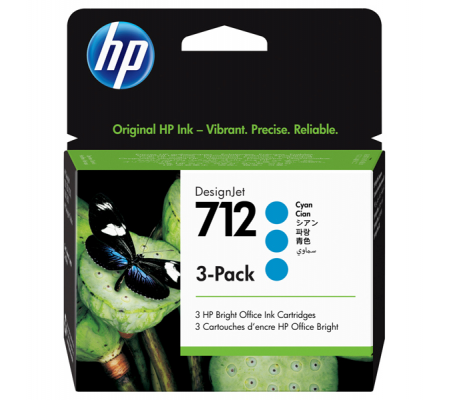 Multipack Cartucce Originale - ciano - HP 712 - Confezione 3 cartucce - 29ml - Hp - 3ED77A - 193905352869 - DMwebShop