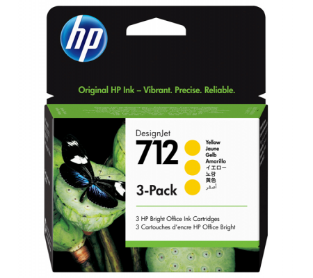 Multipack Cartucce Originale - giallo - HP 712 - Confezione 3 cartucce - 29ml - Hp - 3ED79A - 193905352883 - DMwebShop