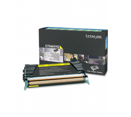 Toner - giallo - Return program - 6000 pagine - Lexmark - C734A1YG - 734646047586 - DMwebShop