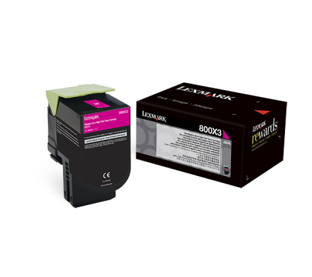 Toner - magenta - 4000 pagine - Lexmark - 80C0X30 - 734646481137 - DMwebShop