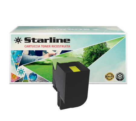 Toner Ricostruito - per Lexmark - giallo - 80C2HY0 - 3000 pagine - Starline - K15812TA - 8025133114785 - DMwebShop