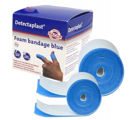 Bendaggio coesivo Detectaplast - per HACCP - 6 x 450 cm - blu - Pvs - CER117 - 5430000726320 - DMwebShop