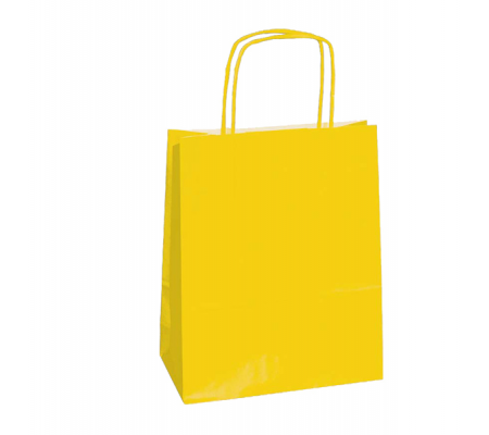 Shopper in carta maniglie cordino - 45 x 15 x 50 cm - giallo - conf. 25 sacchetti - Mainetti Bags - 047695 - 8029307047695 - DMwebShop